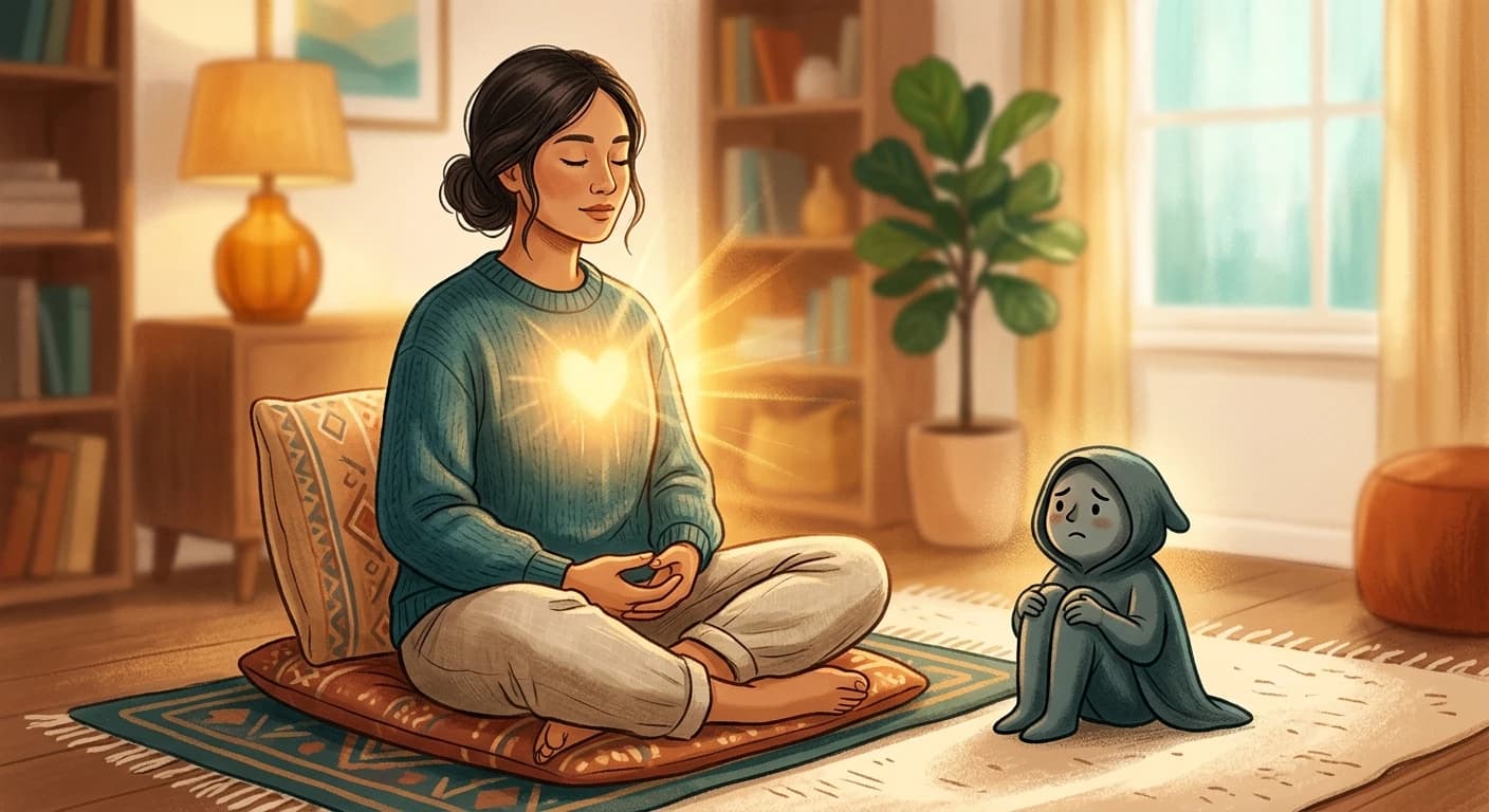Approaching the IFS inner critic with curiosity can help soften its protective role.